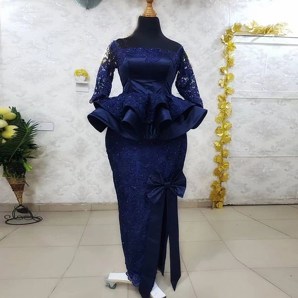 navy blue prom dress mermaid 2022 long sleeves robe de soirée mariage aso ebi evening party gowns custom size, Black;red
navy blue prom dress mermaid 2022 long sleeves robe de soirée mariage aso ebi evening party gowns custom size, Black;red