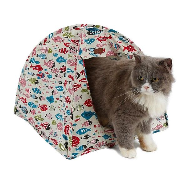washable cat tent bed cute fish design puppy house foldable waterproof cave cotton canvas for indoor small pets beds & furniture
washable cat tent bed cute fish design puppy house foldable waterproof cave cotton canvas for indoor small pets beds & furniture