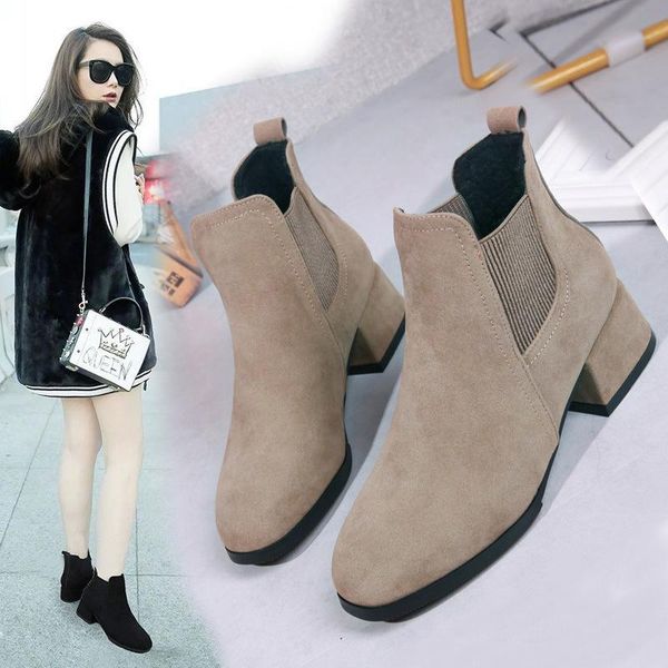 boots women's 2021 autumn and winter wild retro thick heel elastic belt one pedal plus velvet female short, Black
boots women's 2021 autumn and winter wild retro thick heel elastic belt one pedal plus velvet female short, Black