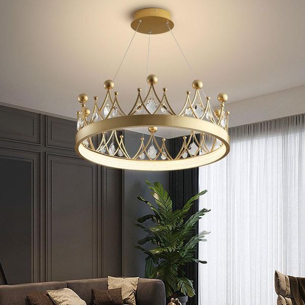 nordic net red crown restaurant chandelier modern simple light luxury children's room warm golden bedroom pendant lamps
nordic net red crown restaurant chandelier modern simple light luxury children's room warm golden bedroom pendant lamps
