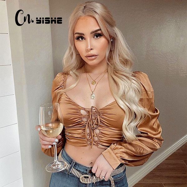 cnyishe fall tie front crop women tees t shirts square collar puff sleeve elegant vintage shirt lacing blusas 210419, White
cnyishe fall tie front crop women tees t shirts square collar puff sleeve elegant vintage shirt lacing blusas 210419, White