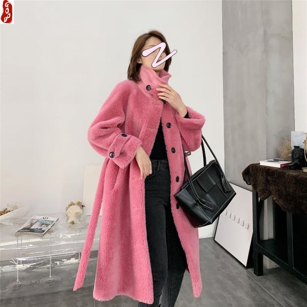 women's fur & faux real coat female vintage long sheep shearing jacket women clothes 2021 korean fashion 100% wool hiver 107110, Black
women's fur & faux real coat female vintage long sheep shearing jacket women clothes 2021 korean fashion 100% wool hiver 107110, Black