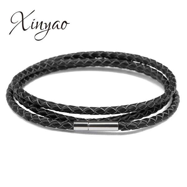 charm bracelets xinyao handmade brown black braided genuine leather mens fashion stainless steel clasps male jewelry, Golden;silver
charm bracelets xinyao handmade brown black braided genuine leather mens fashion stainless steel clasps male jewelry, Golden;silver