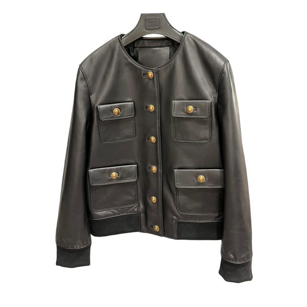 2022 designers the new women's leather & faux leather sheepskin crewneck jacket waist slim fit coat,s-xxl, Black
2022 designers the new women's leather & faux leather sheepskin crewneck jacket waist slim fit coat,s-xxl, Black