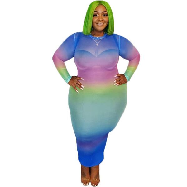 plus size dresses women ankle-length dress gradient printed 2021 autumn chubby lady o-neck full sleeve bodycon vestido longo 5xl, Black
plus size dresses women ankle-length dress gradient printed 2021 autumn chubby lady o-neck full sleeve bodycon vestido longo 5xl, Black