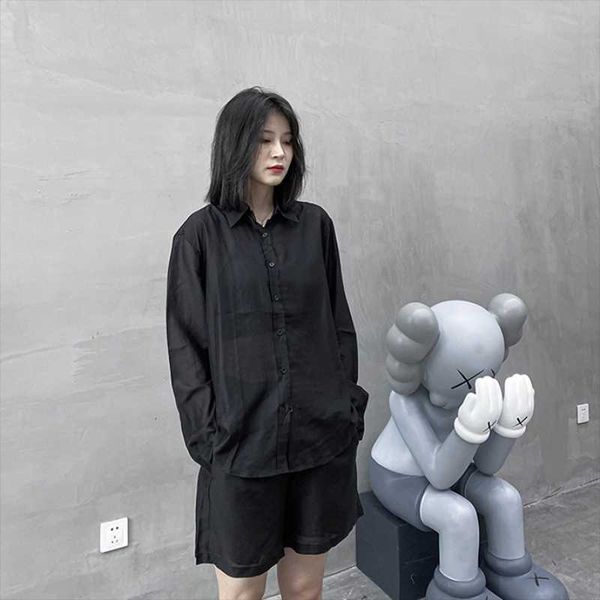 women's tracksuits ladies long sleeve shirt and shorts suit spring/summer classic dark fashion street casual versatile loose large size, Gray
women's tracksuits ladies long sleeve shirt and shorts suit spring/summer classic dark fashion street casual versatile loose large size, Gray