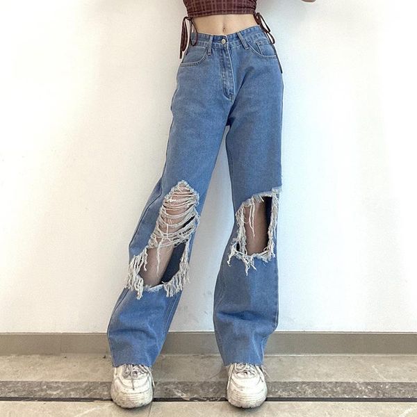 women's jeans ripped women 2021 trousers personality drawn pants high waist drape straight-leg y2k, Blue
women's jeans ripped women 2021 trousers personality drawn pants high waist drape straight-leg y2k, Blue