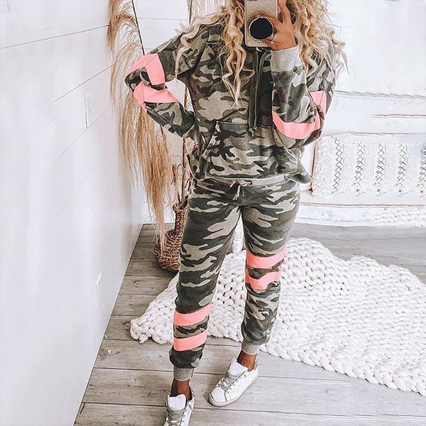 camouflage tracksuit hoodies two womens pants piece set conjuntos de mujer long 2 ensemble femme, White
camouflage tracksuit hoodies two womens pants piece set conjuntos de mujer long 2 ensemble femme, White