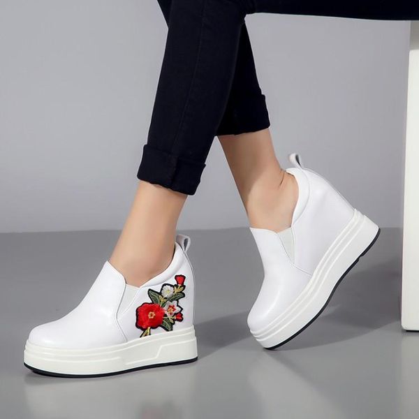 dress shoes women creepers height increasing casual slip on wedge pumps platform sneakers fashion flower footwear, Black
dress shoes women creepers height increasing casual slip on wedge pumps platform sneakers fashion flower footwear, Black