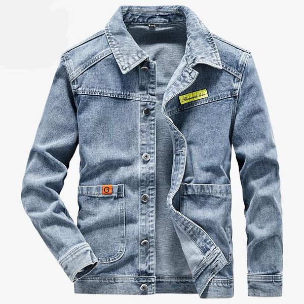 cotton denim jacket men casual solid color lapel single breasted jeans male spring slim fit quality mens jackets men's, Black;brown
cotton denim jacket men casual solid color lapel single breasted jeans male spring slim fit quality mens jackets men's, Black;brown