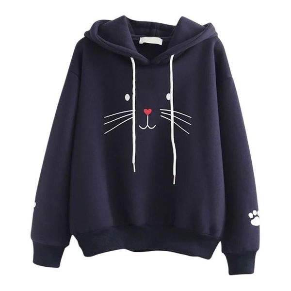 women's hoodies & sweatshirts 2021 autumn winter women hooded long sleeve letters printing sweatshirt with cat ears hat lady girls casu, Black
women's hoodies & sweatshirts 2021 autumn winter women hooded long sleeve letters printing sweatshirt with cat ears hat lady girls casu, Black