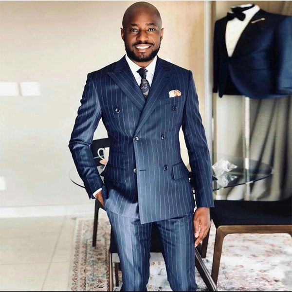 men's suits & blazers spring/autumn wedding tuxedos pinstripe double breasted jacket with pants formal business dinner prom party men s, White;black
men's suits & blazers spring/autumn wedding tuxedos pinstripe double breasted jacket with pants formal business dinner prom party men s, White;black