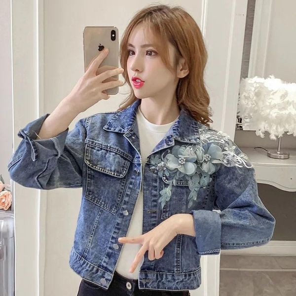 women's jackets women denim jacket spring autumn outerwear korean loose short lady embroidery flowers overcoat female cowboy coat, Black;brown
women's jackets women denim jacket spring autumn outerwear korean loose short lady embroidery flowers overcoat female cowboy coat, Black;brown