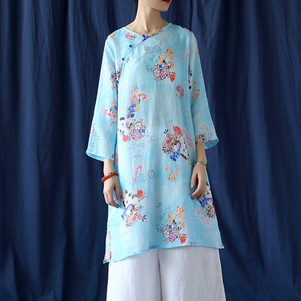 johnature women ramie print floral shirts v-neck seven sleeve blouses autumn vintage female button chinese style shirt 210521, White
johnature women ramie print floral shirts v-neck seven sleeve blouses autumn vintage female button chinese style shirt 210521, White