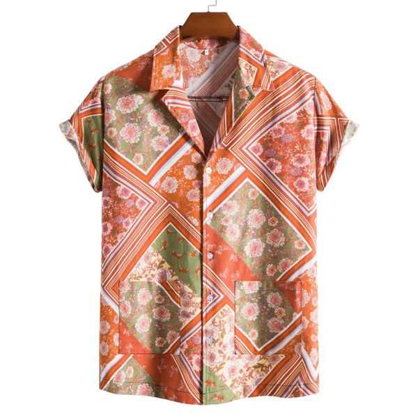 men's casual shirts 2021 stand collar short sleeve shirt ethnic style series printed, White;black
men's casual shirts 2021 stand collar short sleeve shirt ethnic style series printed, White;black