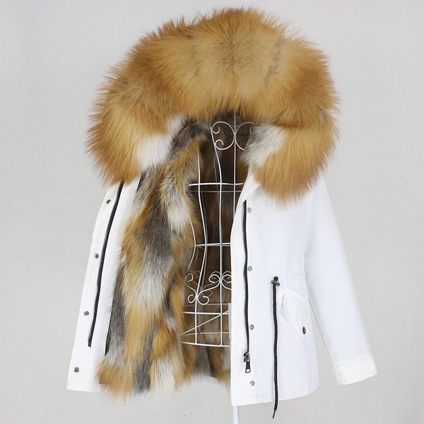 women's fur & faux 2021 winter jacket women short waterproof parka real liner coat natural raccoon collar hood outerwear detachable, Black
women's fur & faux 2021 winter jacket women short waterproof parka real liner coat natural raccoon collar hood outerwear detachable, Black