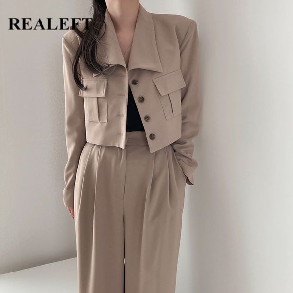 autumn winter chic women's pant suits single breasted short notched blazer & office wear suit female sets 210428, White;black
autumn winter chic women's pant suits single breasted short notched blazer & office wear suit female sets 210428, White;black