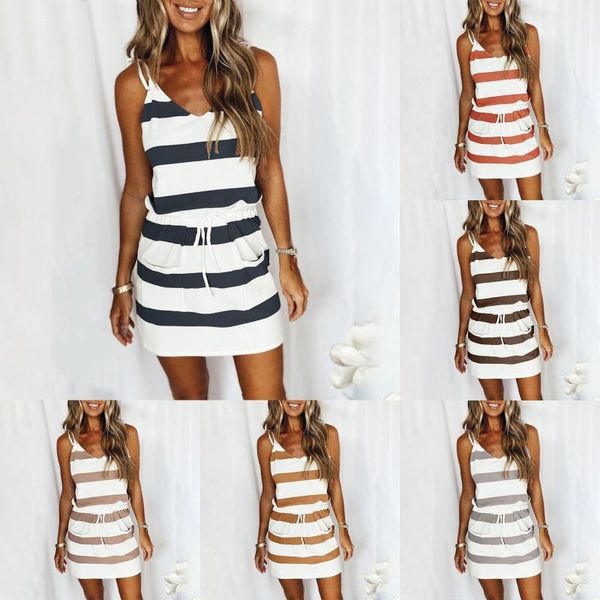 casual dresses women's summer dress v-neck sleeveless strap backless stripe print pocket simple chic lady beach robe, Black;gray
casual dresses women's summer dress v-neck sleeveless strap backless stripe print pocket simple chic lady beach robe, Black;gray
