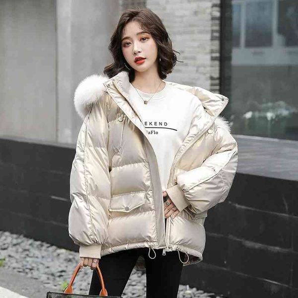 women's parkas down ladies jacket cotton 2021 thickened loose winter large wool collar small short korean, Black
women's parkas down ladies jacket cotton 2021 thickened loose winter large wool collar small short korean, Black