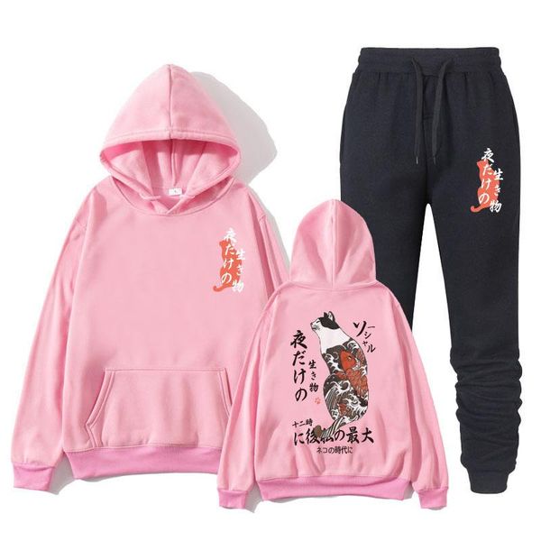 men's tracksuits 2021 fashion cool hip hop hoodie + pants japanese casual sweatshirt street wear / women's pullovers, Gray
men's tracksuits 2021 fashion cool hip hop hoodie + pants japanese casual sweatshirt street wear / women's pullovers, Gray