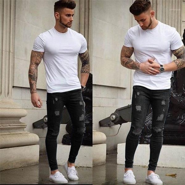 men's pants 2021 jeans men stretchy skinny biker destroyed taped slim fit denim pencil ripped ankle-length, Black
men's pants 2021 jeans men stretchy skinny biker destroyed taped slim fit denim pencil ripped ankle-length, Black
