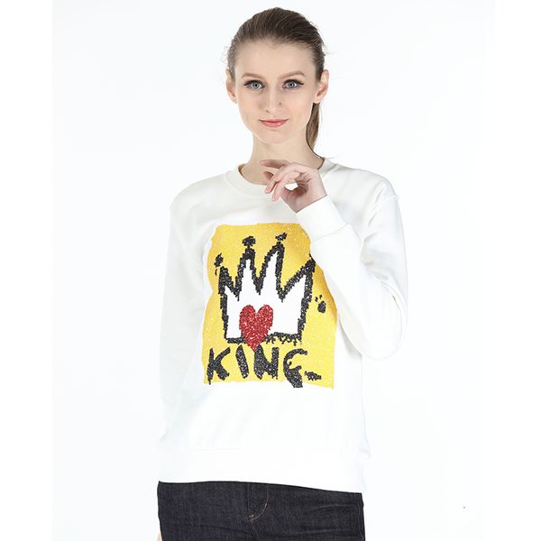 women's hoodies & sweatshirts lantejoules hooded harajuku o-neck crown harvest clothes s m i cotton hoodie, Black
women's hoodies & sweatshirts lantejoules hooded harajuku o-neck crown harvest clothes s m i cotton hoodie, Black