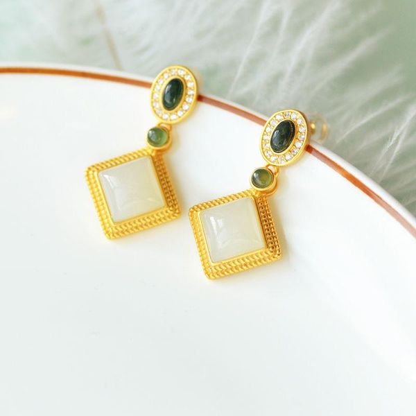 dangle & chandelier natural hetian white jade earrings chinese style retro elegant light luxury inlaid zircon winter women's silver jew
dangle & chandelier natural hetian white jade earrings chinese style retro elegant light luxury inlaid zircon winter women's silver jew