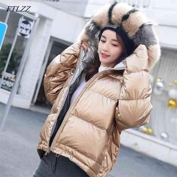 winter jacket women artificial fur coat natural fox collar loose short sliver white double sided duck down 210430, Black
winter jacket women artificial fur coat natural fox collar loose short sliver white double sided duck down 210430, Black
