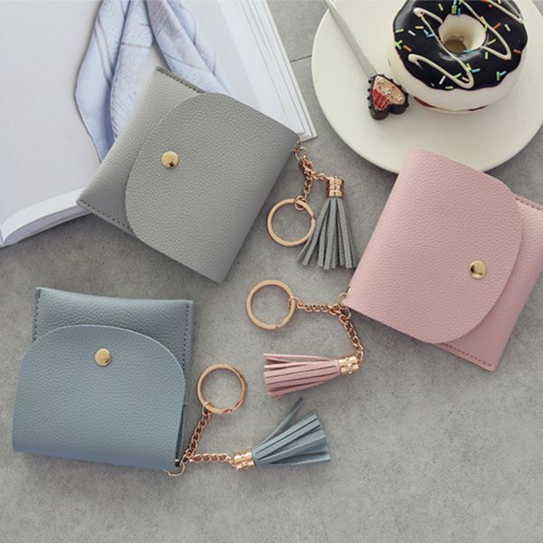 new women's wallet simple fashion mini slim pu leather luxury card holder short tassel keychain wallet, Red;black
new women's wallet simple fashion mini slim pu leather luxury card holder short tassel keychain wallet, Red;black