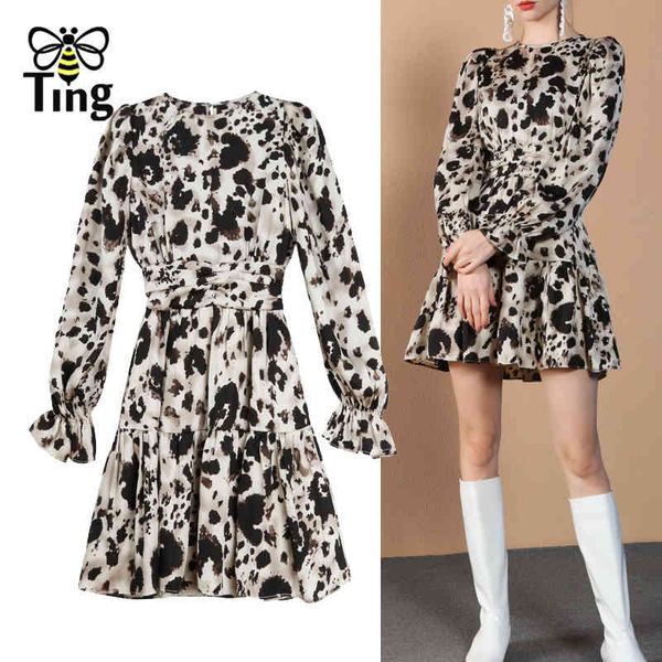 women fashion leopard dress high waist ruffles hem casual street chic mini short plus size vestidos elbise 210513, Black;gray
women fashion leopard dress high waist ruffles hem casual street chic mini short plus size vestidos elbise 210513, Black;gray