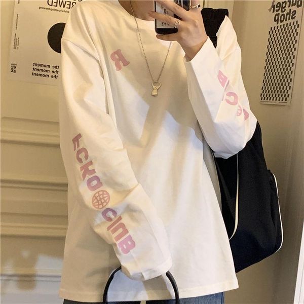 spring and autumn korean version of loose long-sleeved t-shirt women foreign style jacket outside the bottom shirt women's, White
spring and autumn korean version of loose long-sleeved t-shirt women foreign style jacket outside the bottom shirt women's, White