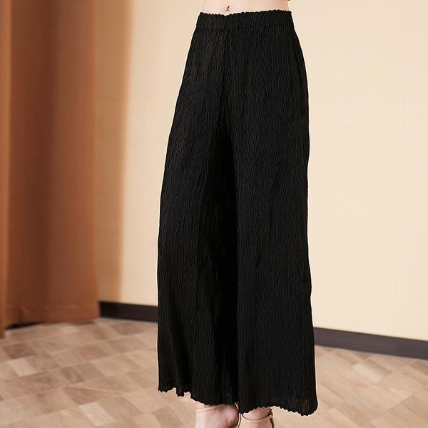women's pants & capris pleated summer 2021 loose large wide leg irregular, Black;white
women's pants & capris pleated summer 2021 loose large wide leg irregular, Black;white