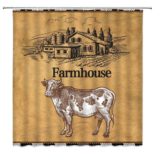 farmhouse shower curtain old nostalgic cow cattle country in the farm decor western retro p,fabric bathroom set hooks 
farmhouse shower curtain old nostalgic cow cattle country in the farm decor western retro p,fabric bathroom set hooks
