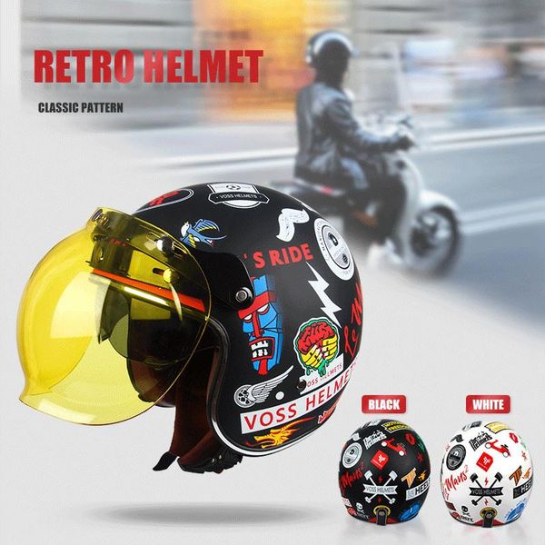 motorcycle helmets open face 3/4motorcycle vintage half helmet with inner lens retro motorbike cascos de motociclistas racing riding unisex
motorcycle helmets open face 3/4motorcycle vintage half helmet with inner lens retro motorbike cascos de motociclistas racing riding unisex