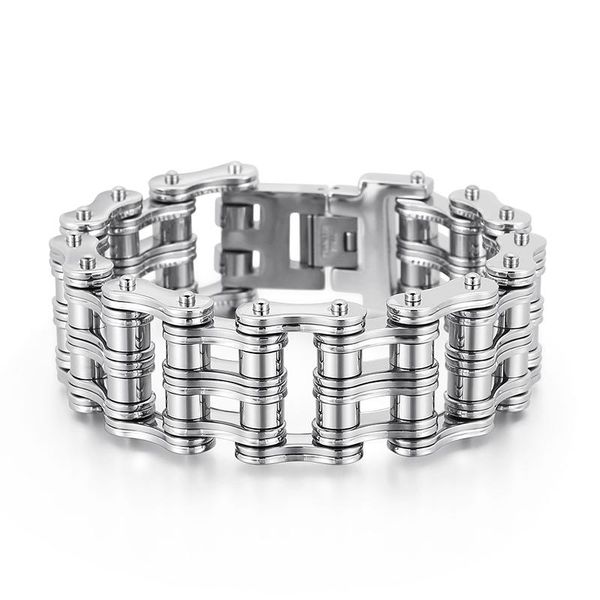 link, chain haolynjoy bicycle bracelet steel color stainless fashion 225mm jewelry for men, Black
link, chain haolynjoy bicycle bracelet steel color stainless fashion 225mm jewelry for men, Black