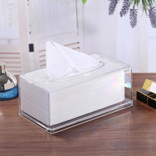 toilet paper holders car interior tissue box acrylic fashion transparent square storage decoration