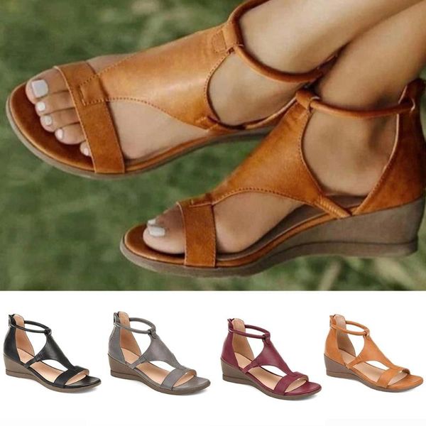 sandals summer slope-heel ladies for casual outings open-toe zippers high-heeled shoes, Black
sandals summer slope-heel ladies for casual outings open-toe zippers high-heeled shoes, Black