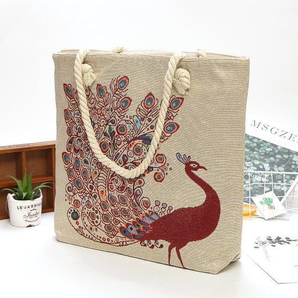 evening bags canvas gold embroidery shoulder bag double-sided peacock pattern tote high capacity outdoor travel beautifully storage handbags
evening bags canvas gold embroidery shoulder bag double-sided peacock pattern tote high capacity outdoor travel beautifully storage handbags