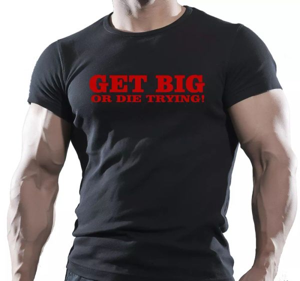 GET BIG OR DIE TRAINING BODYBUILDING MOTIVATION T-Shirt MMA WORKOUT CLOTHING TOP, White;black
GET BIG OR DIE TRAINING BODYBUILDING MOTIVATION T-Shirt MMA WORKOUT CLOTHING TOP, White;black