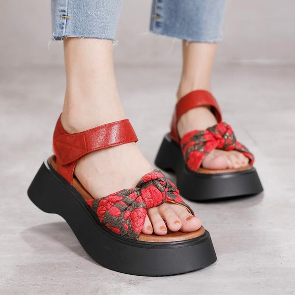 johnature genuine leather retro women summer shoes platform sandals hook & loop mixed colors 2021 wedges ladies, Black
johnature genuine leather retro women summer shoes platform sandals hook & loop mixed colors 2021 wedges ladies, Black