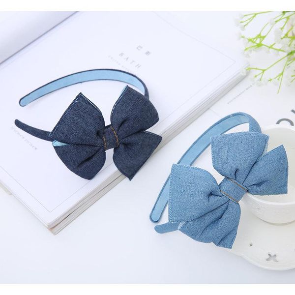 hair accessories denim headband women fabric big bow hairband for girls fashion head hoop headwear, Slivery;white 
hair accessories denim headband women fabric big bow hairband for girls fashion head hoop headwear, Slivery;white