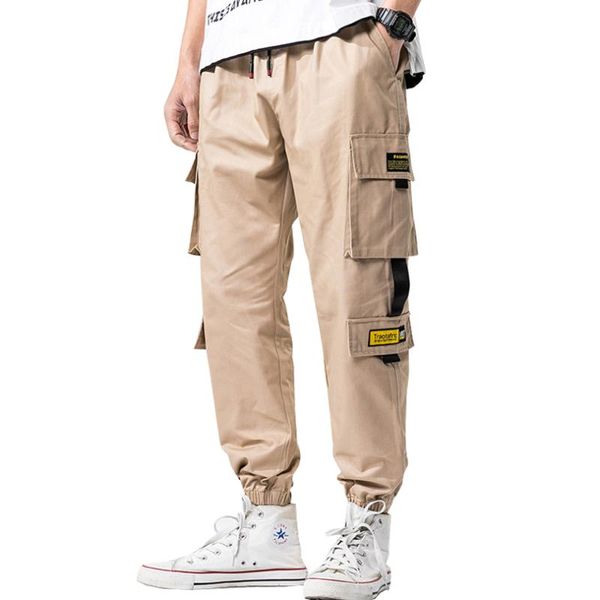 men's pants spring cargo high-quality streetwear fashion loose beam feet casual cotton comfortable khaki sweatpants male, Black
men's pants spring cargo high-quality streetwear fashion loose beam feet casual cotton comfortable khaki sweatpants male, Black