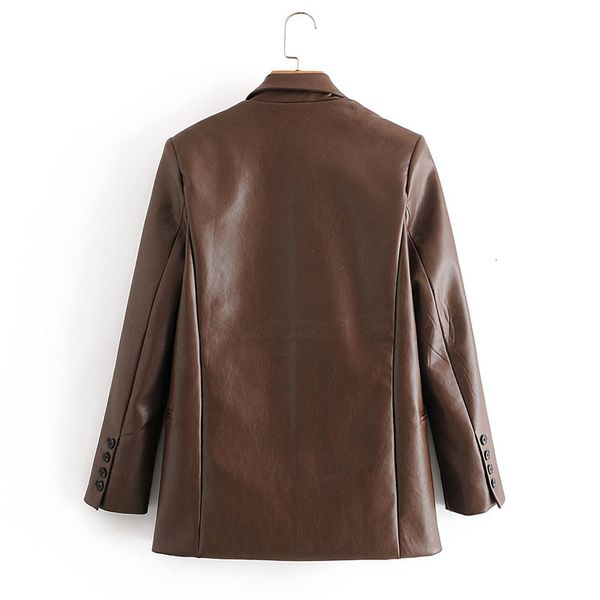 leather brown pu black motorcycle lapel long sleeve windproof chic female jacket fashionable double-breasted professional women's coat
leather brown pu black motorcycle lapel long sleeve windproof chic female jacket fashionable double-breasted professional women's coat