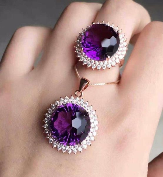 fine jewelry inlaid natural amethyst female ring necklace set in sterling silver bracelet, earrings &, Black
fine jewelry inlaid natural amethyst female ring necklace set in sterling silver bracelet, earrings &, Black