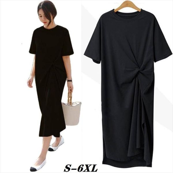 korean version of sundresses summer womens dress fashion plus size casual slim long t shirt, Black;gray
korean version of sundresses summer womens dress fashion plus size casual slim long t shirt, Black;gray