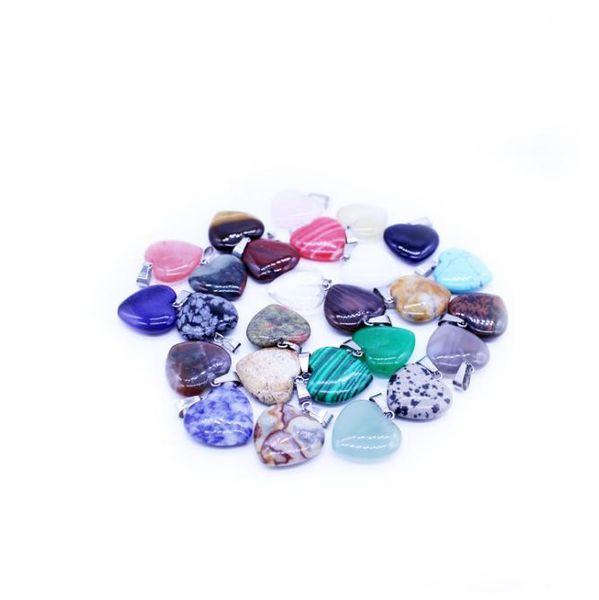 2021 charms love heart shape natural stone mixed stone beads pendants 16mm for earring and necklace diy jewelry making for women gift free, Silver
2021 charms love heart shape natural stone mixed stone beads pendants 16mm for earring and necklace diy jewelry making for women gift free, Silver