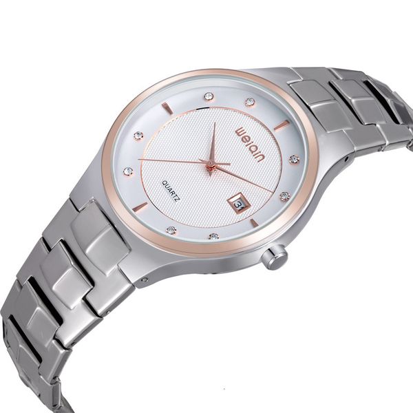 weiqin high grade men's business calendar refined steel band quartz watch fashion simple women's lovers, Slivery;brown
weiqin high grade men's business calendar refined steel band quartz watch fashion simple women's lovers, Slivery;brown