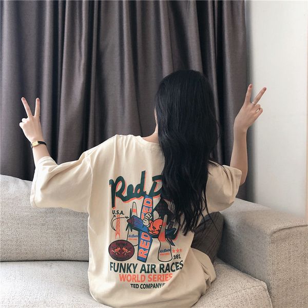 2020 new net red big size loose korean version of the next clothes disappear medium long short sleeve t-shirt women's fashion clothes, White;black
2020 new net red big size loose korean version of the next clothes disappear medium long short sleeve t-shirt women's fashion clothes, White;black