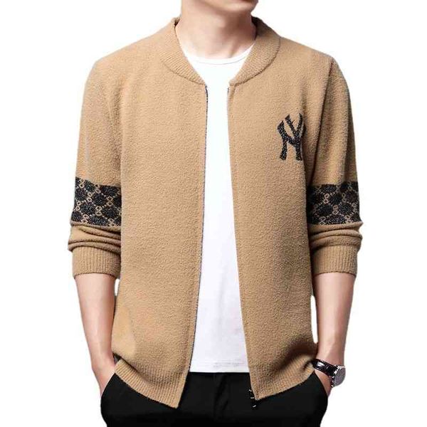 men's spring and autumn new knitwear jacket cardigan baseball collar casual coat over 50 of mail, Black
men's spring and autumn new knitwear jacket cardigan baseball collar casual coat over 50 of mail, Black