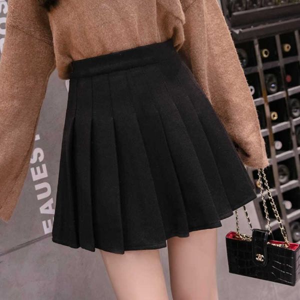 skirts high waist slim solid pleated skirt, Black 
skirts high waist slim solid pleated skirt, Black